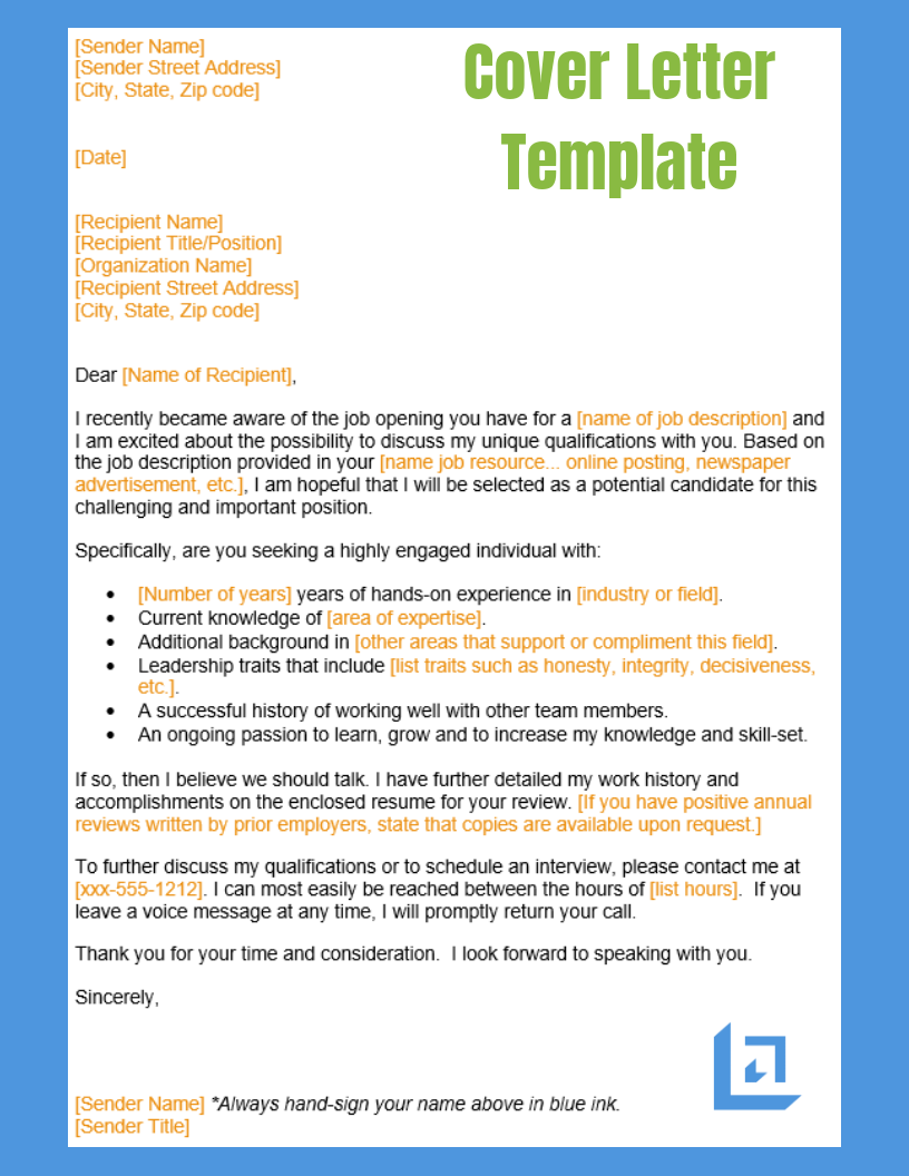 Free Sample Cover Letter |Business Writing Templates