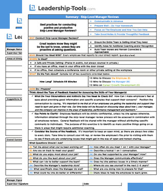Skip-Level Manager Review | Free Tool